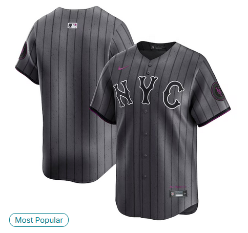 Men new york mets blank Nike City Connect MLB Limited Jersey
